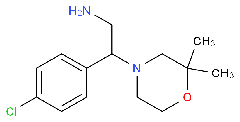 2-(4-chlorophenyl)-2-(2,2-dimethylmorpholin-4-yl)ethan-1-amine_分子结构_CAS_)