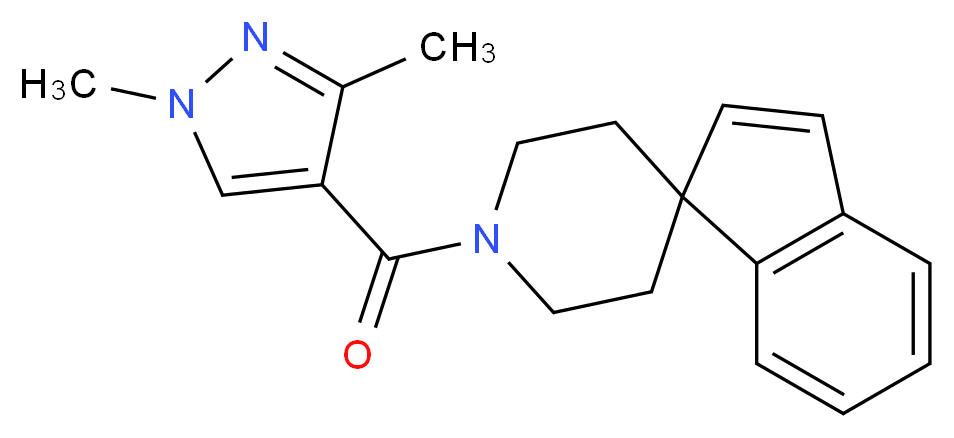 1'-[(1,3-dimethyl-1H-pyrazol-4-yl)carbonyl]spiro[indene-1,4'-piperidine]_分子结构_CAS_)
