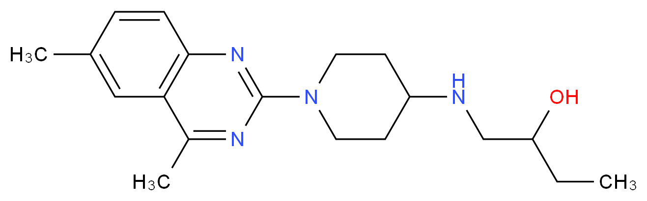 1-{[1-(4,6-dimethyl-2-quinazolinyl)-4-piperidinyl]amino}-2-butanol_分子结构_CAS_)