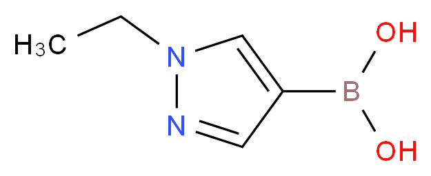 1-ETHYL-1H-PYRAZOLE-4-BORONIC ACID_分子结构_CAS_847818-56-8)