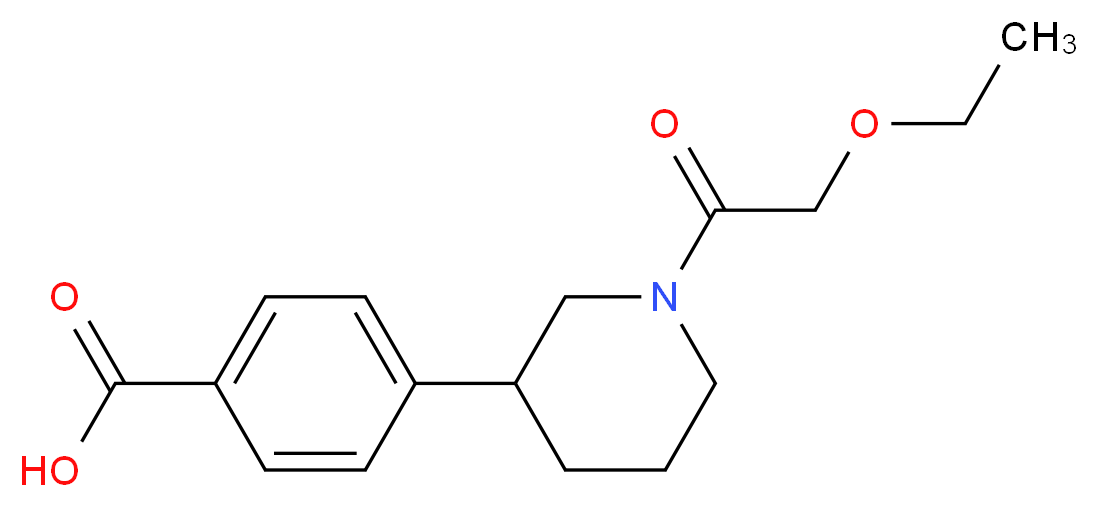 4-[1-(ethoxyacetyl)piperidin-3-yl]benzoic acid_分子结构_CAS_)