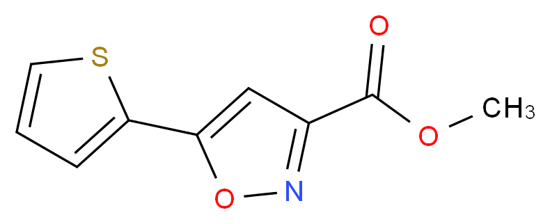 methyl 5-(thiophen-2-yl)-1,2-oxazole-3-carboxylate_分子结构_CAS_517870-23-4