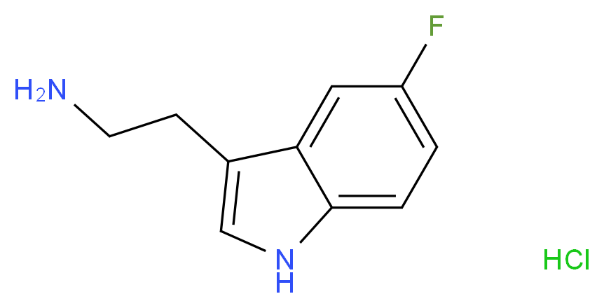 2-(5-fluoro-1H-indol-3-yl)ethan-1-amine hydrochloride_分子结构_CAS_2711-58-2