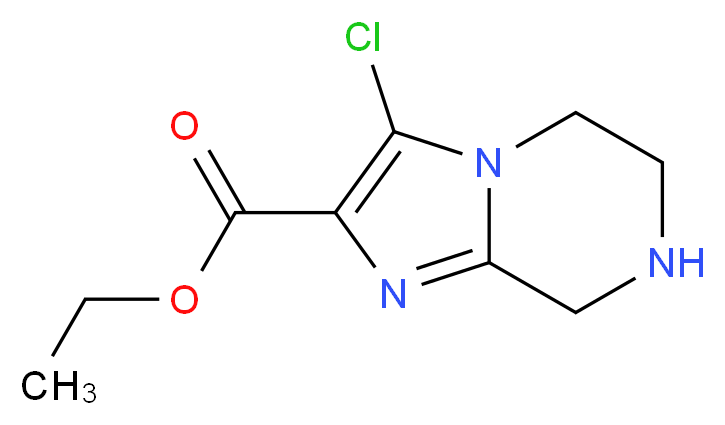 Ethyl 3-chloro-5,6,7,8-tetrahydroimidazo[1,2-a]pyrazine-2-carboxylate_分子结构_CAS_903130-23-4)