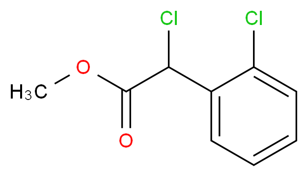 Methyl 2-chloro-2-(2-chlorophenyl)acetate_分子结构_CAS_90055-47-3)
