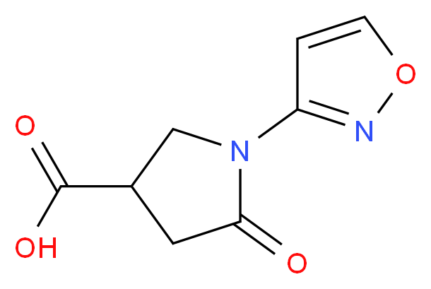 1-Isoxazol-3-yl-5-oxopyrrolidine-3-carboxylic acid 97%_分子结构_CAS_)