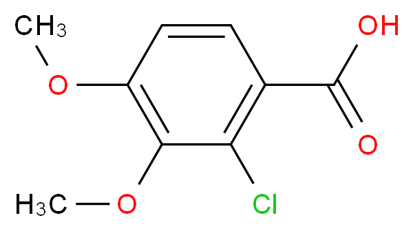 2-chloro-3,4-dimethoxybenzoic acid_分子结构_CAS_52009-53-7)