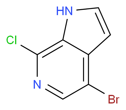 4-Bromo-7-chloro-1H-pyrrolo[2,3-c]pyridine_分子结构_CAS_425380-38-7)