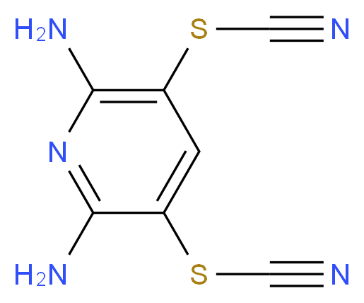 {[2,6-diamino-5-(cyanosulfanyl)pyridin-3-yl]sulfanyl}formonitrile_分子结构_CAS_2645-32-1