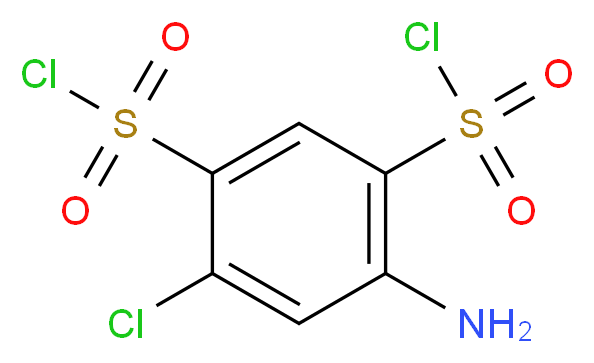 4-amino-6-chlorobenzene-1,3-disulfonyl dichloride_分子结构_CAS_671-89-6