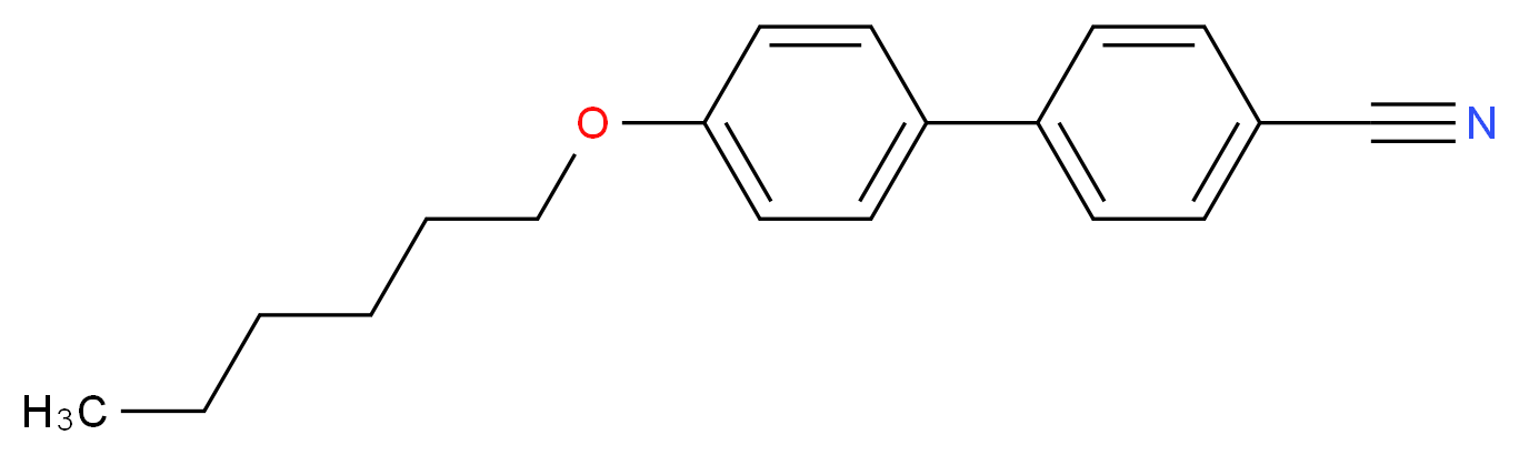 4-[4-(hexyloxy)phenyl]benzonitrile_分子结构_CAS_41424-11-7
