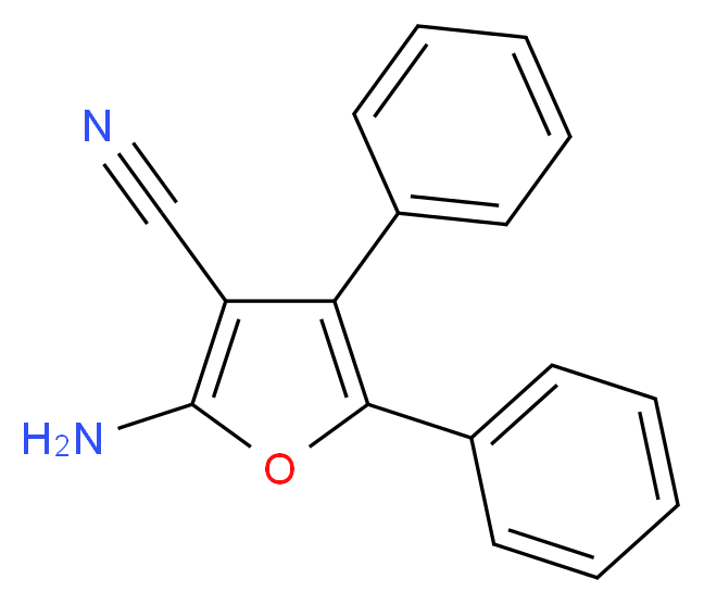 2-amino-4,5-diphenylfuran-3-carbonitrile_分子结构_CAS_5503-73-1