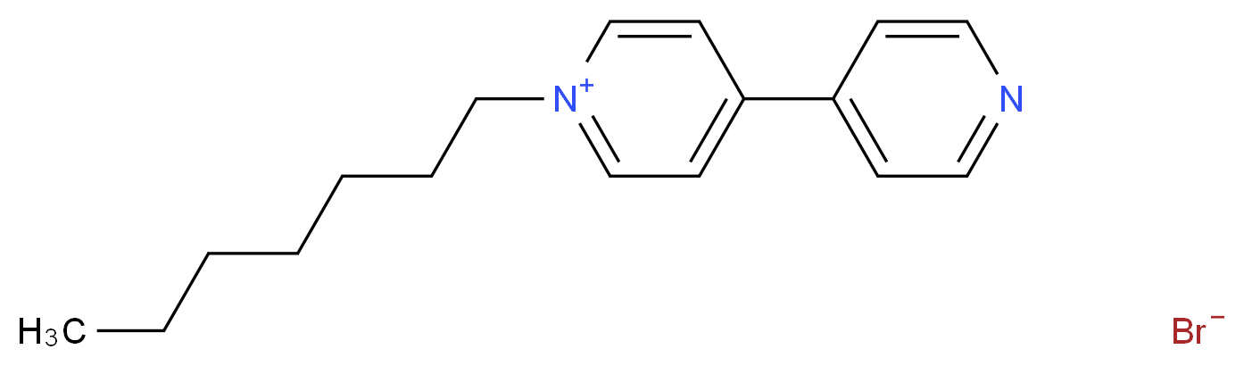 1-Heptyl-4-(4-pyridyl)pyridinium bromide_分子结构_CAS_39127-10-1)