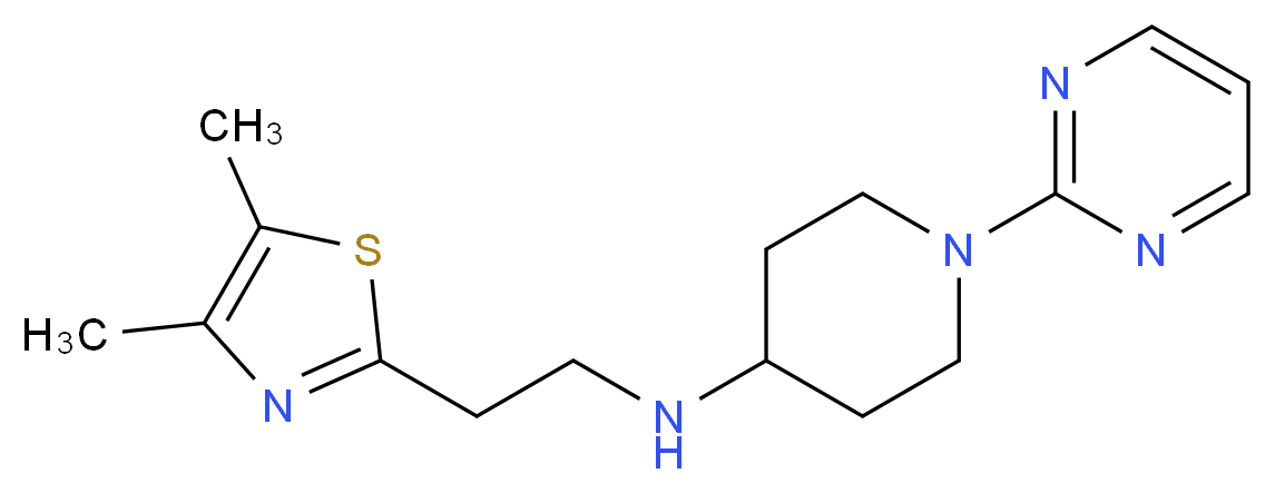 N-[2-(4,5-dimethyl-1,3-thiazol-2-yl)ethyl]-1-pyrimidin-2-ylpiperidin-4-amine_分子结构_CAS_)