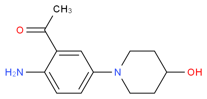 1-[2-amino-5-(4-hydroxypiperidin-1-yl)phenyl]ethan-1-one_分子结构_CAS_359841-43-3