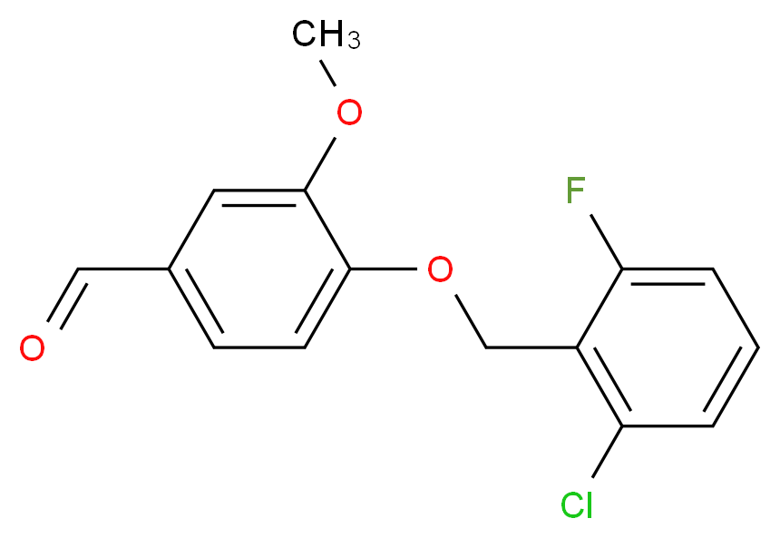 4-[(2-chloro-6-fluorophenyl)methoxy]-3-methoxybenzaldehyde_分子结构_CAS_306934-75-8