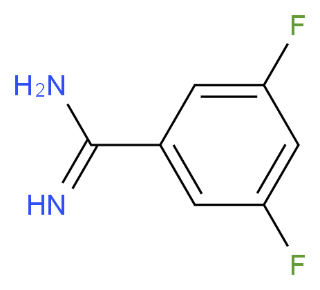 3,5-difluorobenzimidamide_分子结构_CAS_582307-06-0)