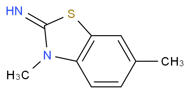 3,6-Dimethyl-3H-benzothiazol-2-ylideneamine_分子结构_CAS_52853-54-0)