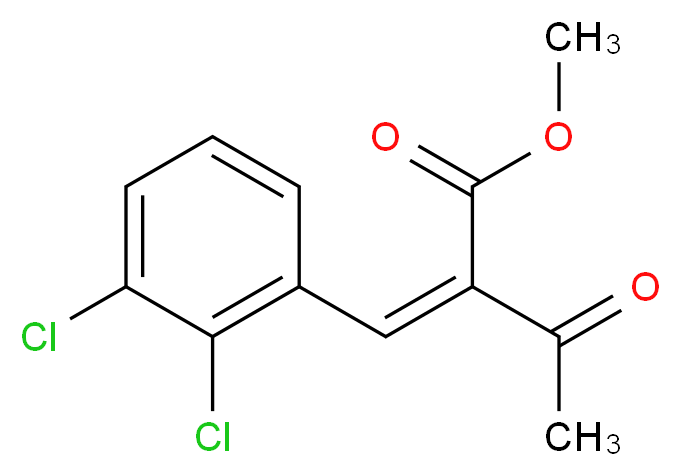 methyl (2Z)-2-[(2,3-dichlorophenyl)methylidene]-3-oxobutanoate_分子结构_CAS_74073-22-6