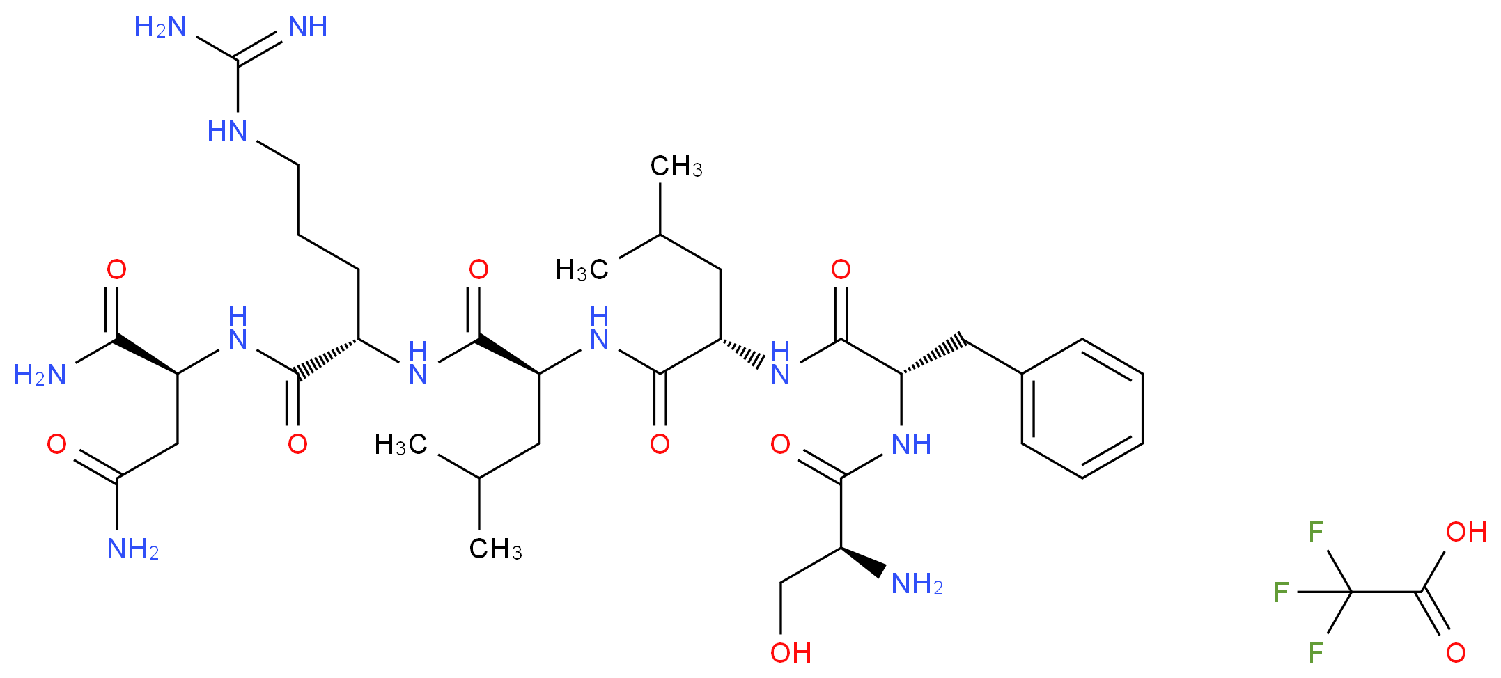 Ser-Phe-Leu-Leu-Arg-Asn-amide trifluoroacetate salt_分子结构_CAS_141923-40-2(freebase))