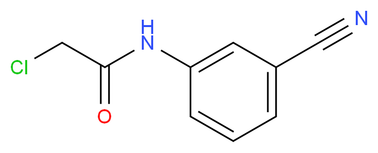 2-chloro-N-(3-cyanophenyl)acetamide_分子结构_CAS_218288-43-8