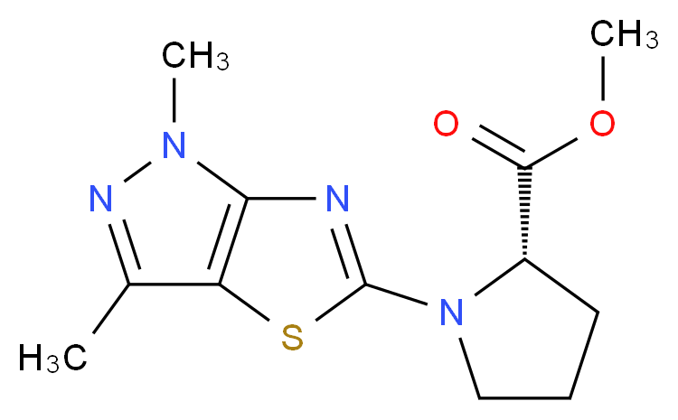 methyl 1-(1,3-dimethyl-1H-pyrazolo[3,4-d][1,3]thiazol-5-yl)-L-prolinate_分子结构_CAS_)