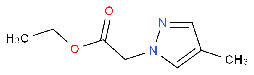 ethyl 2-(4-methyl-1H-pyrazol-1-yl)acetate_分子结构_CAS_1179961-81-9