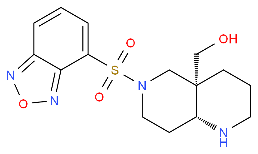 [(4aS*,8aR*)-6-(2,1,3-benzoxadiazol-4-ylsulfonyl)octahydro-1,6-naphthyridin-4a(2H)-yl]methanol_分子结构_CAS_)