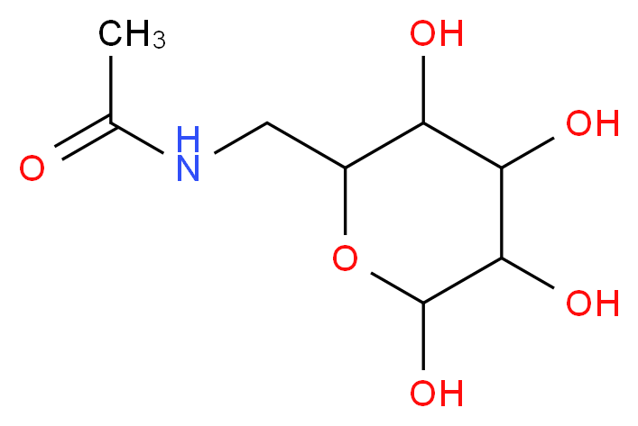 N-[(3,4,5,6-tetrahydroxyoxan-2-yl)methyl]acetamide_分子结构_CAS_84064-37-9
