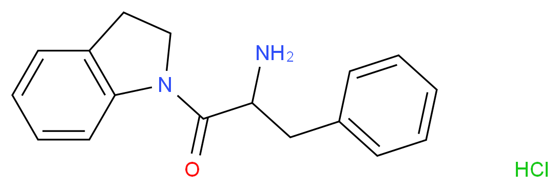 2-Amino-1-(2,3-dihydro-1H-indol-1-yl)-3-phenyl-1-propanone hydrochloride_分子结构_CAS_)