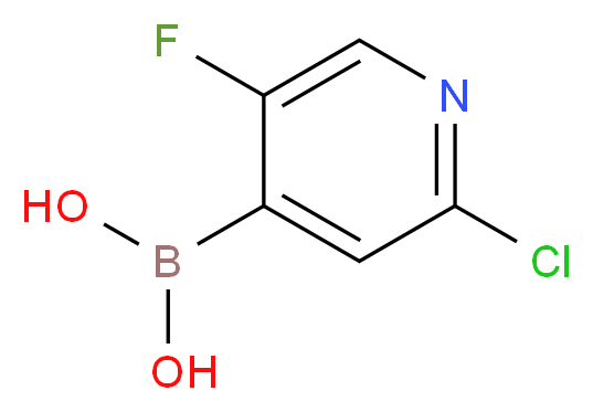 (2-chloro-5-fluoropyridin-4-yl)boronic acid_分子结构_CAS_951677-47-7