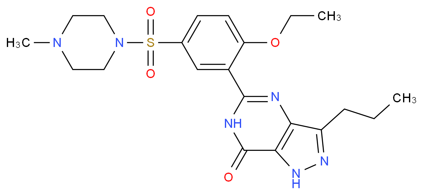 Pyrazole N-Demethyl Sildenafil_分子结构_CAS_139755-95-6)