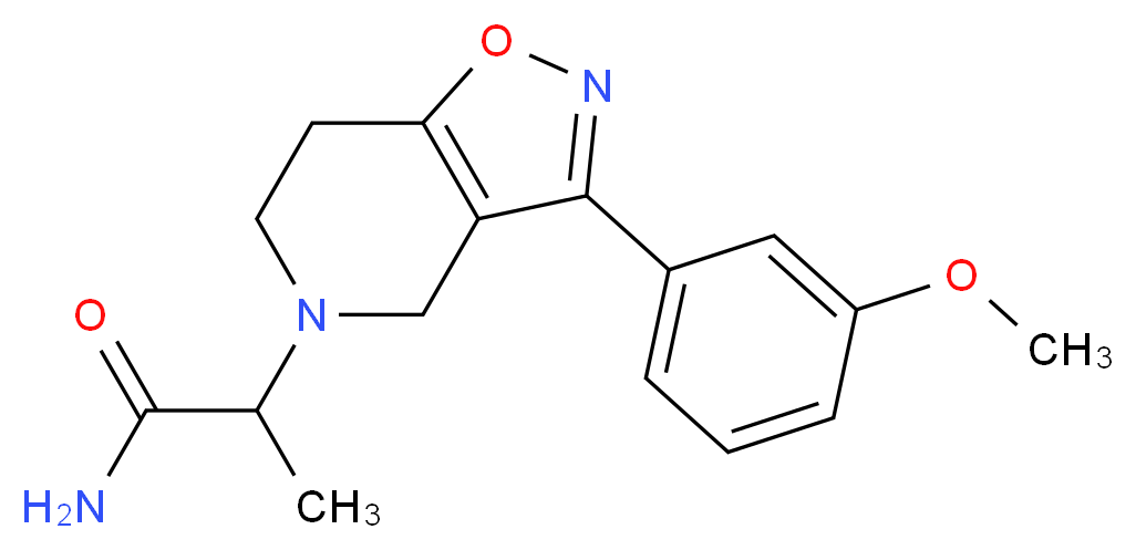 2-[3-(3-methoxyphenyl)-6,7-dihydroisoxazolo[4,5-c]pyridin-5(4H)-yl]propanamide_分子结构_CAS_)