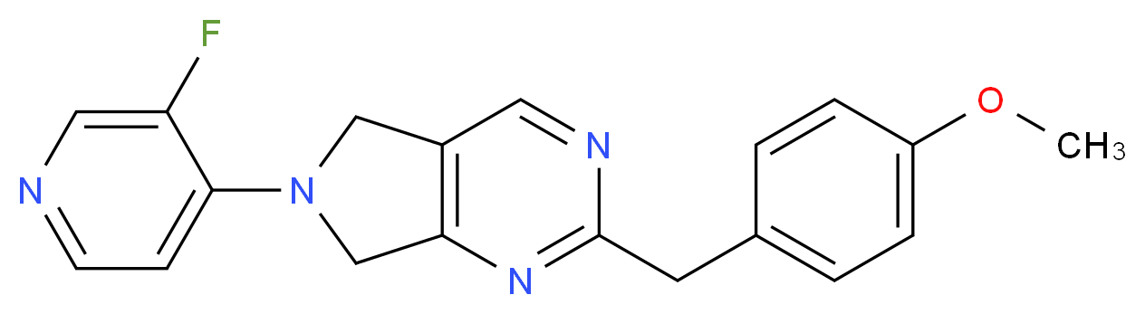 6-(3-fluoropyridin-4-yl)-2-(4-methoxybenzyl)-6,7-dihydro-5H-pyrrolo[3,4-d]pyrimidine_分子结构_CAS_)