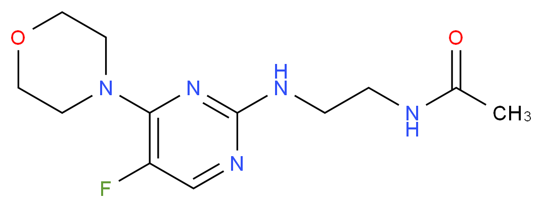 N-{2-[(5-fluoro-4-morpholin-4-ylpyrimidin-2-yl)amino]ethyl}acetamide_分子结构_CAS_)