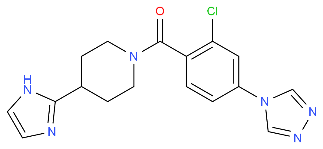 1-[2-chloro-4-(4H-1,2,4-triazol-4-yl)benzoyl]-4-(1H-imidazol-2-yl)piperidine_分子结构_CAS_)