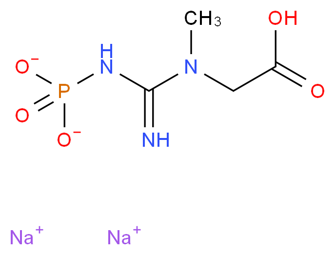CREATINE PHOSPHATE DISODIUM_分子结构_CAS_922-32-7)