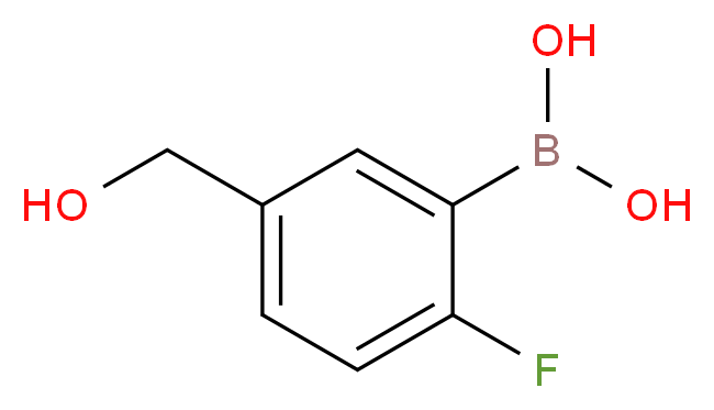 2-Fluoro-5-(hydroxymethyl)benzeneboronic acid_分子结构_CAS_1072952-25-0)