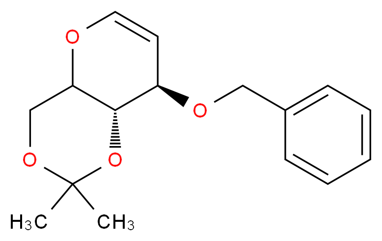 3-O-Benzyl-4,6-O-isopropylidene-D-glucal_分子结构_CAS_58871-07-1)