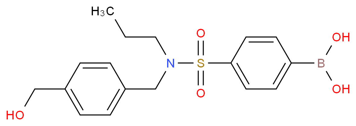 [4-({[4-(hydroxymethyl)phenyl]methyl}(propyl)sulfamoyl)phenyl]boronic acid_分子结构_CAS_913835-96-8