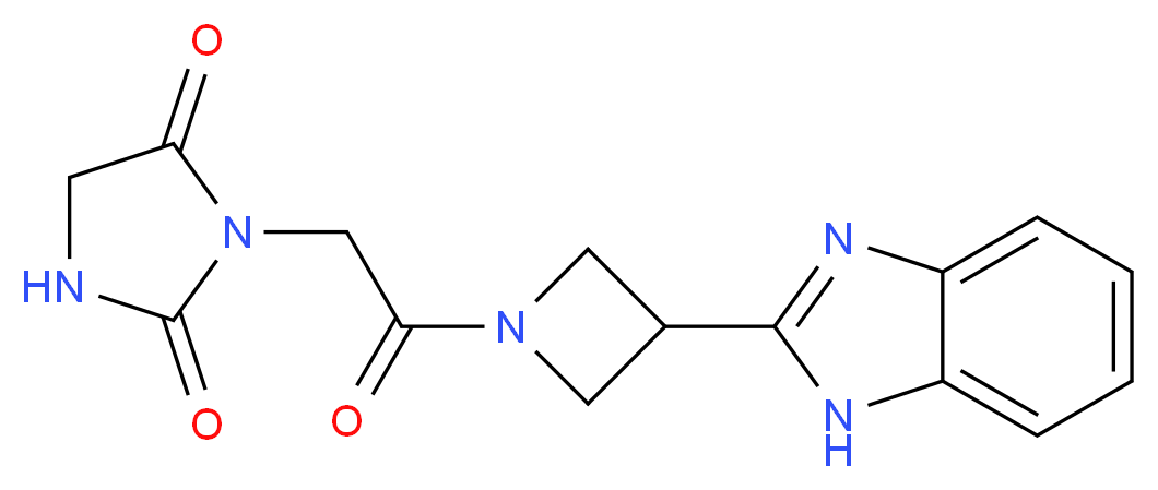 3-{2-[3-(1H-benzimidazol-2-yl)azetidin-1-yl]-2-oxoethyl}imidazolidine-2,4-dione_分子结构_CAS_)