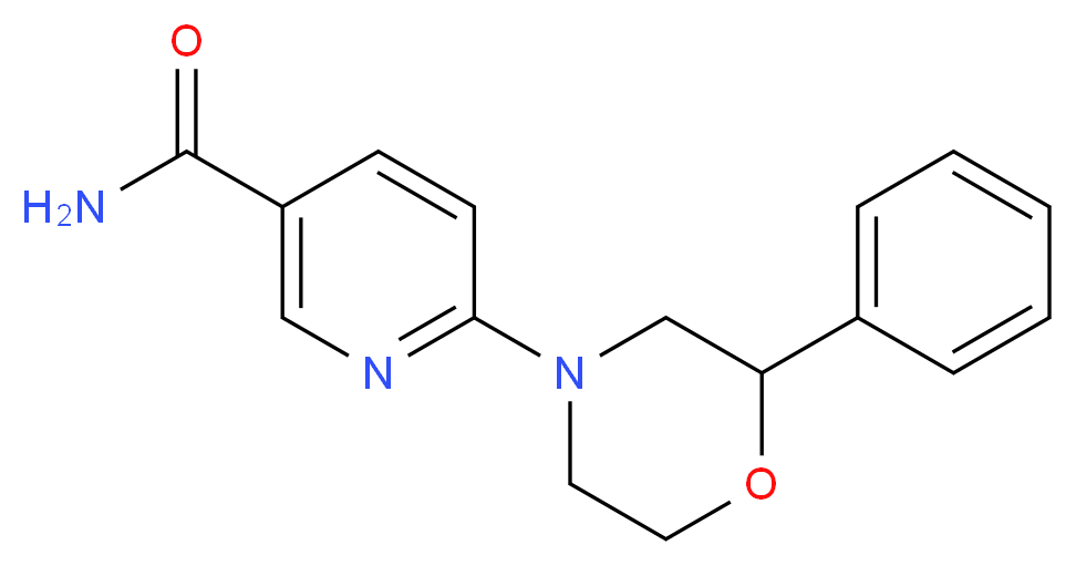 6-(2-phenyl-4-morpholinyl)nicotinamide_分子结构_CAS_)
