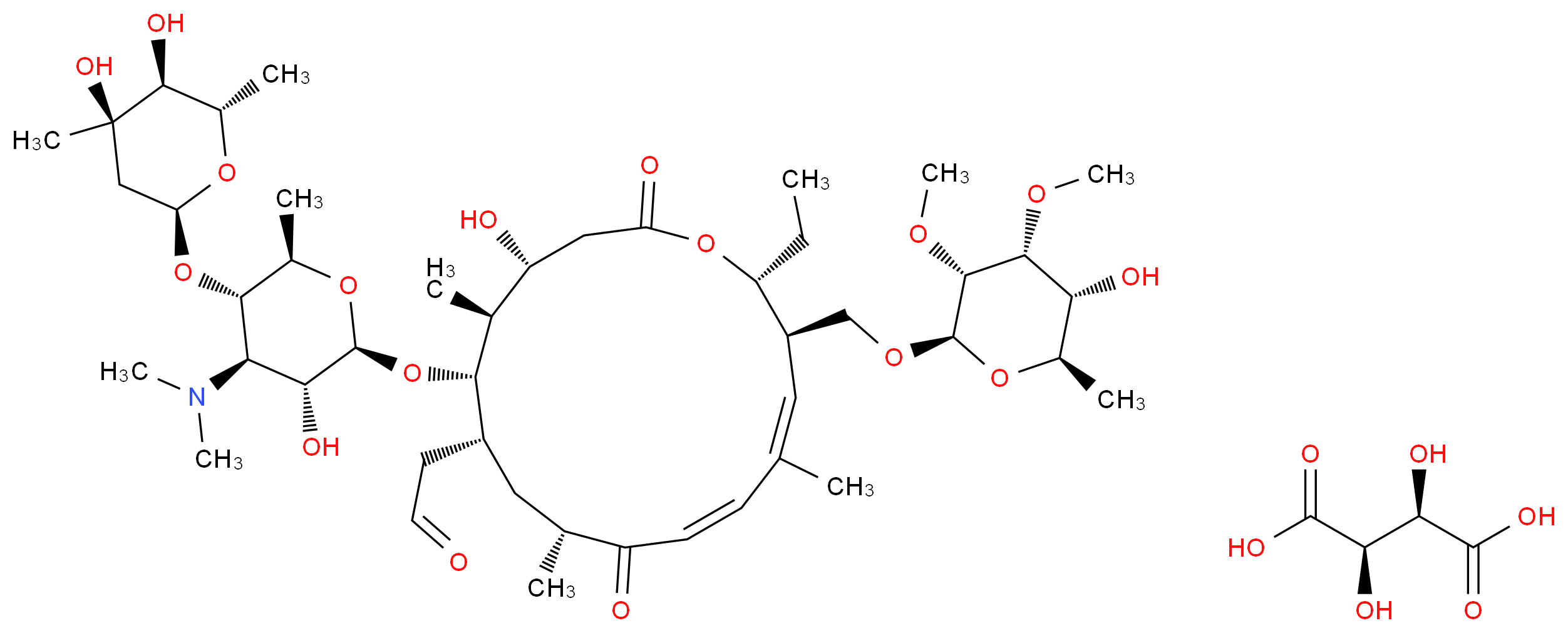 泰乐菌素 酒石酸酯_分子结构_CAS_)