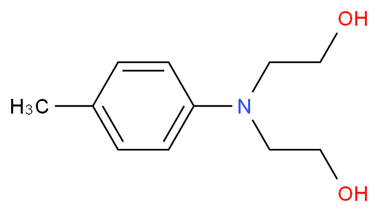 N,N-二羟乙基-对甲基苯胺_分子结构_CAS_3077-12-1)