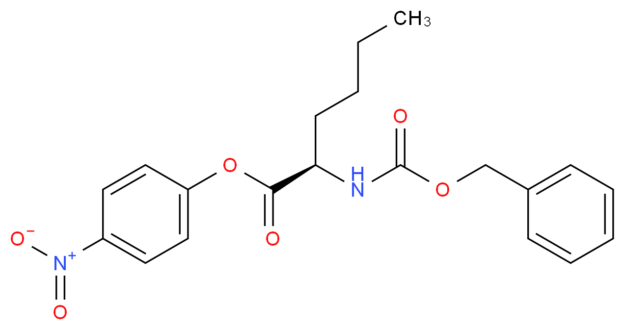 4-nitrophenyl (2R)-2-{[(benzyloxy)carbonyl]amino}hexanoate_分子结构_CAS_31062-20-1