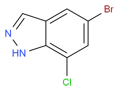 5-Bromo-7-chloro-1H-indazole_分子结构_CAS_635712-44-6)