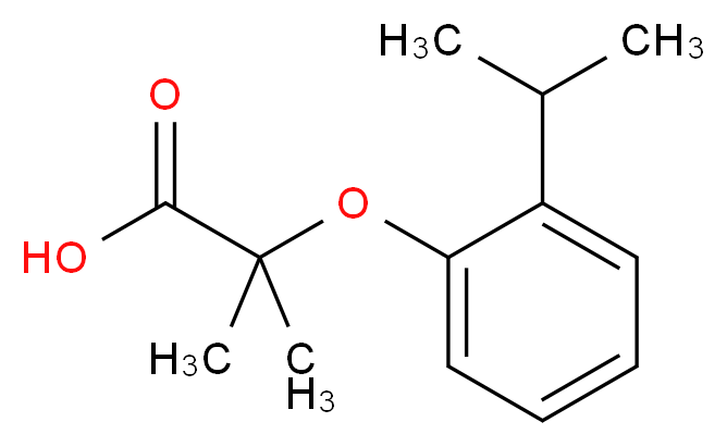 2-(2-Isopropyl-phenoxy)-2-methyl-propionic acid_分子结构_CAS_)