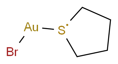 Bromo(tetrahydrothiophene)gold(I)_分子结构_CAS_39929-22-1)