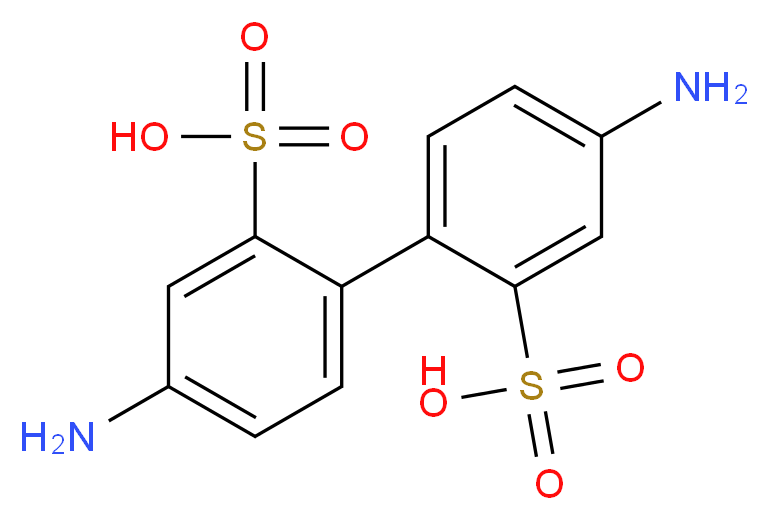 5-amino-2-(4-amino-2-sulfophenyl)benzene-1-sulfonic acid_分子结构_CAS_117-61-3