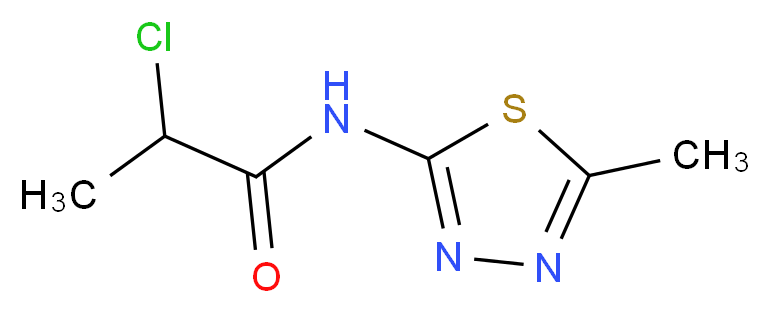 2-Chloro-N-(5-methyl-1,3,4-thiadiazol-2-yl)propanamide_分子结构_CAS_)